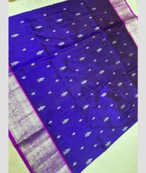 blue colour venkatagiri pattu sarees with All over design