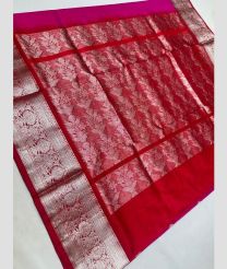 maroon and silver colour venkatagiri pattu sarees with All over design