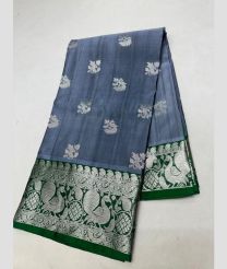gray colour venkatagiri pattu sarees with All over design