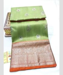 light green colour venkatagiri pattu sarees with All over design