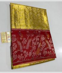 gold and magenta colour venkatagiri pattu sarees with All over design