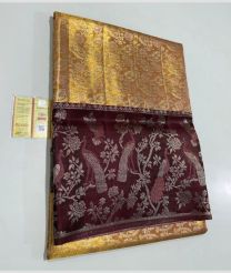 brown colour venkatagiri pattu sarees with All over design