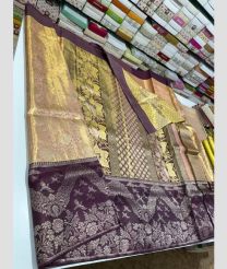 charcoal and gray colour venkatagiri pattu sarees with All over design