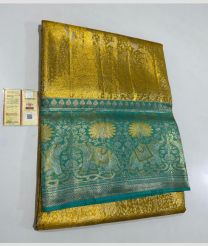gold colour venkatagiri pattu sarees with All over design