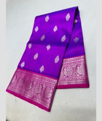purple colour venkatagiri pattu sarees with All over Buttas design