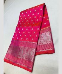 magenta colour venkatagiri pattu sarees with All over Buttas design