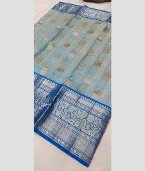 gray and silver colour venkatagiri pattu sarees with All over Buttas design