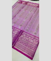 violet and silver colour venkatagiri pattu sarees with All over Buttas design