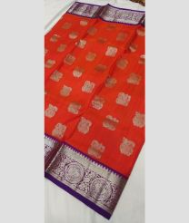 magenta colour venkatagiri pattu sarees with All over Buttas design