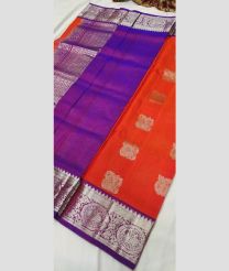 magenta and purple colour venkatagiri pattu sarees with All over Buttas design