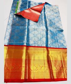 Blue and Red color kanchi Lehengas with Jari Border Design-KAPL0000060