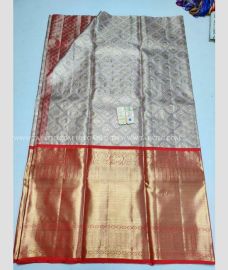 Grey and Red color kanchi Lehengas with Jari Border Design-KAPL0000077