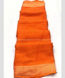 Orange color Chiffon sarees with printed design saree -CHIF0000280