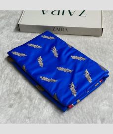 Blue banarasi sarees with All over Buttas design