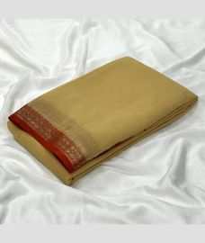 grey colour banarasi sarees with Plain design