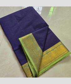 violet colour chettinad cotton sarees with Fancy Border design