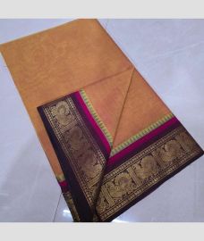 cream colour chettinad cotton sarees with Fancy Border design