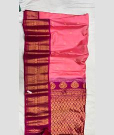 Lite Pink and Pink gadwal pattu sarees with Jari Border design