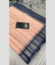 pink colour gadwal pattu sarees with All over Lines design