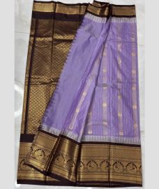 light blue and brown colour gadwal pattu sarees with All over Buttas design