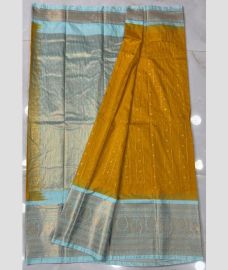 olive green colour gadwal pattu sarees with All over Buttas design