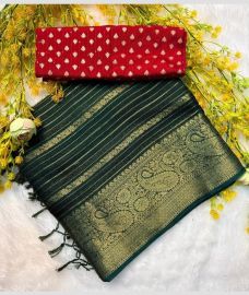 magenta red and blue colour georgette sarees with Jacquard Border design