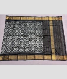 grey colour ikkat pattu dupattas with All over Ikkat design