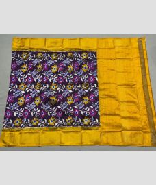 olive and blue colour ikkat pattu dupattas with All over Ikkat design
