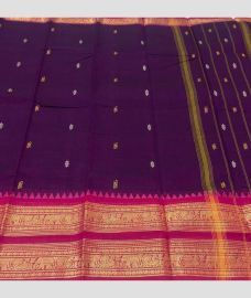 Plum Purple and Pink kanchi cotton sarees with All over Buttas design