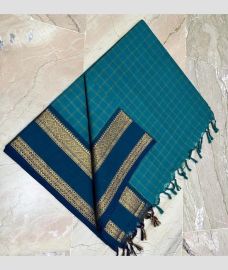 Blue Jay and Blue Ivy kanchi cotton sarees with All over Checks design