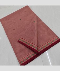 Copper and Maroon kanchi cotton sarees with All over Buttas design