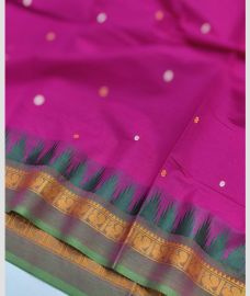 Violet Colour kanchi cotton sarees with All over design