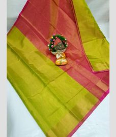 maroon and olive green colour kanchi cotton sarees with All over design