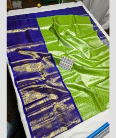 Parrot Green and Royal Blue kanchi lehengas with All over design