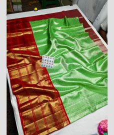Elf Green and Red kanchi lehengas with All over design