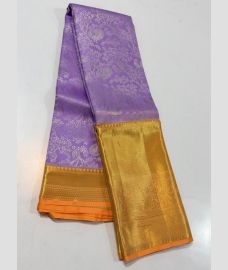 silver colour kanchi pattu sarees with All over design