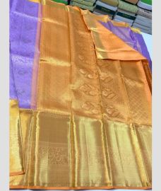 silver and cream colour kanchi pattu sarees with All over design