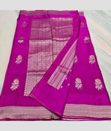 Magenta and Silver kota sarees with All over Printed design