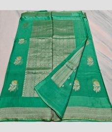 Aquamarine kota sarees with All over Embroidery work design