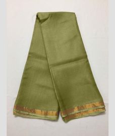 Fern Green and Golden kota sarees with All over Checks design