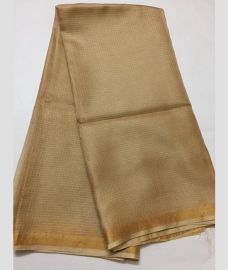 Brown and Golden kota sarees with All over Checks design