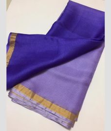 Purple Blue and Lite Purple kota sarees with All over Checks design
