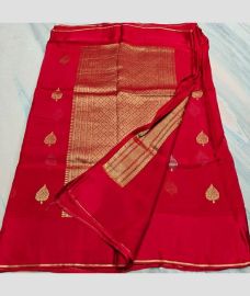 Red kota sarees with All over Buttas design