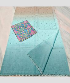 Blue Lagoon kota sarees with All over Mirror Work design