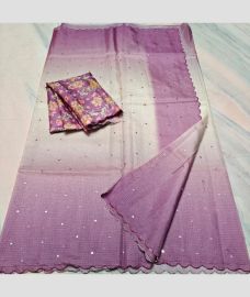 Dust Pink kota sarees with All over Mirror Work design