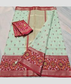 Light Rose Green and Maroon kota sarees with All over Embroidery work design