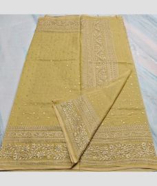 Cardboard Brown and Brown kota sarees with All over Mirror Work design
