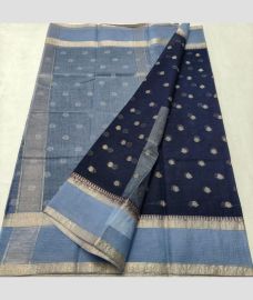 Sky Blue and Navy Blue kota sarees with All over Buttas design