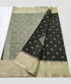 Fern Green and Forest Fall Green kota sarees with All over Buttas design