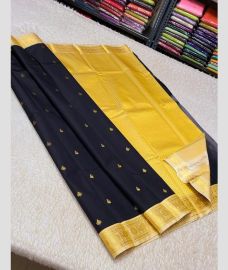 violet and olive colour kuppadam pattu sarees with All over design